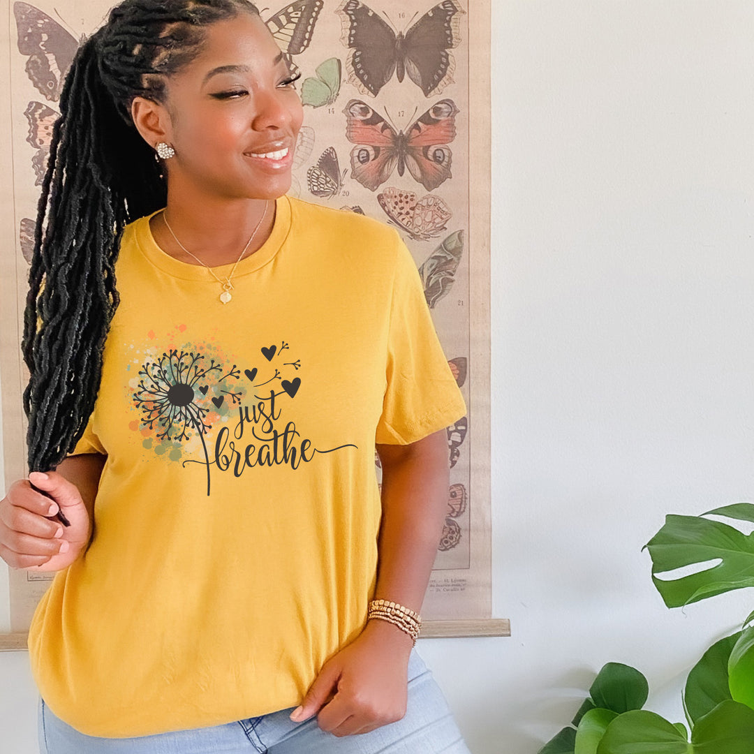 Just Breathe Dandelion T-Shirt (Boutique)