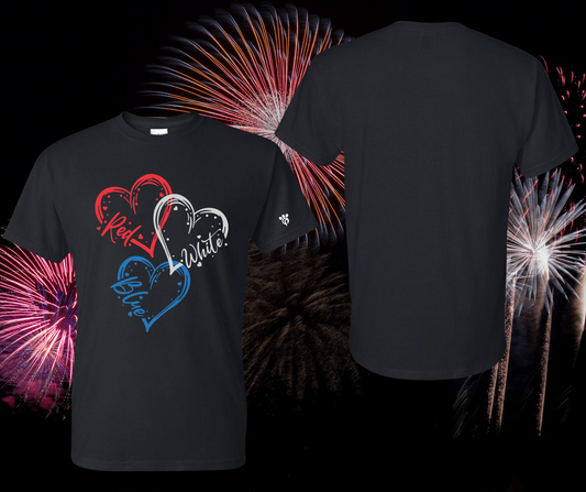Red, White, Blue Heart Tee