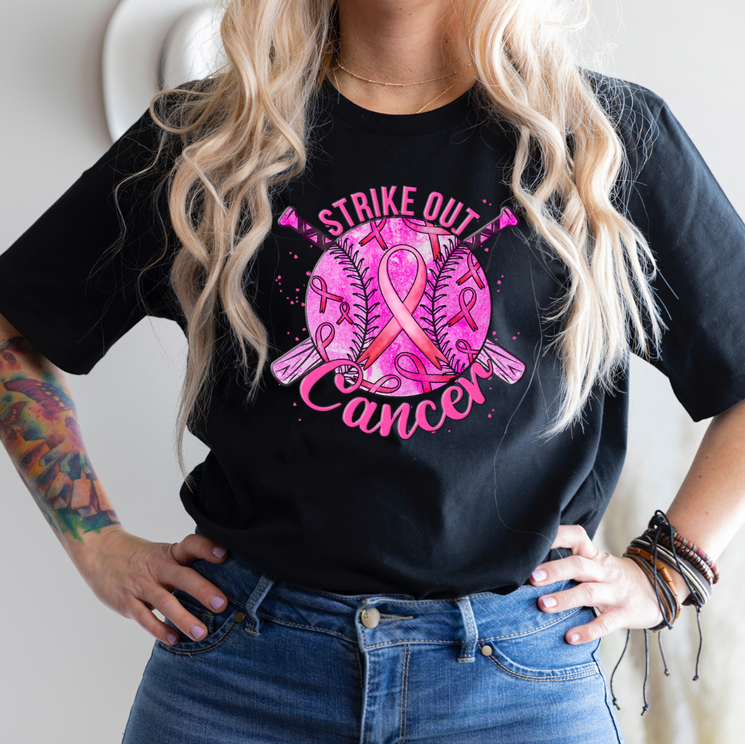 Strike Out Cancer Unisex T-Shirt (Boutique)