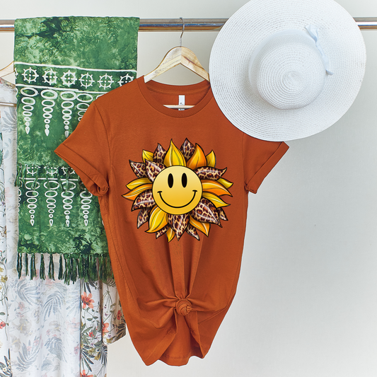 Smiley Face Sunflower Unisex T-Shirt (Boutique)