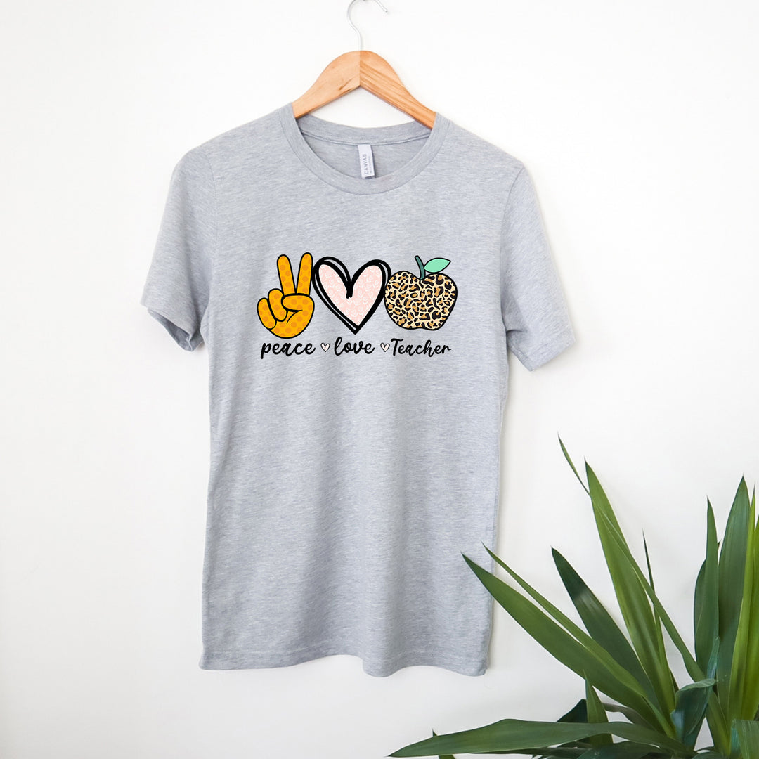 Peace Love Teacher Unisex T-Shirt (Boutique)